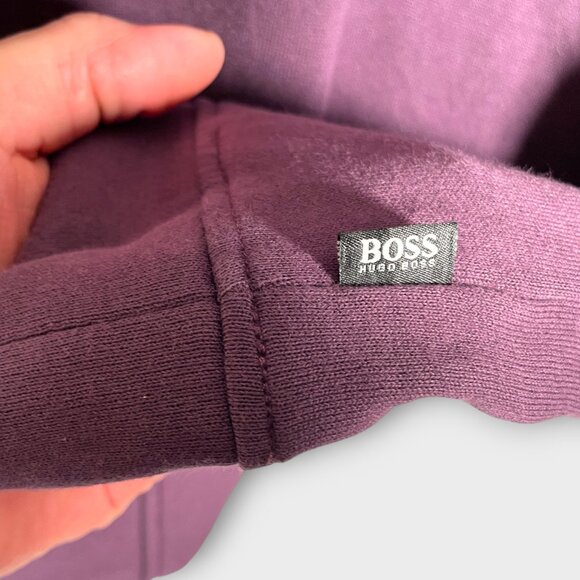HUGO BOSS 1/4 Zip Pullover Men's XXL Plum Regular Fit *SEE NOTES* Casual - Picture 6 of 9